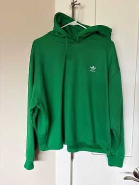 Adidas Trefoil Green Hooded Sweatshirt